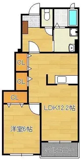 グリーンヒルズ旭D【1階】の間取り