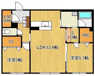 カーサ宮ノ前 直方 B棟【1階】の間取り