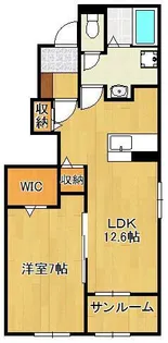 エステートコート岩瀬【1階】の間取り