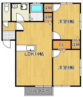 シャンドフルール【1階】の間取り