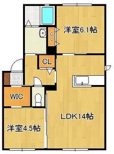 コスモスコーポラスC【1階】の間取り