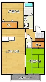 三洋タウン岡垣C【1階】の間取り