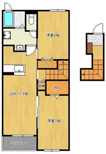 プレザントA【2階】の間取り