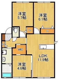 アルカンシェルF【2階】の間取り