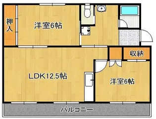 ヴィラナリー中間Ⅱ 5号棟【1階】の間取り