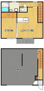 ギャラン中間 D棟【1階】の間取り