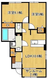 ボスカート K.Ⅲ【1階】の間取り