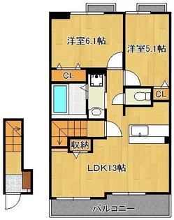 ボスカート K.Ⅲ【2階】の間取り