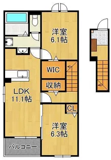 エレガンシアⅠ【2階】の間取り