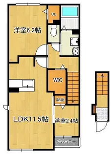 ロータス スクエアA【2階】の間取り