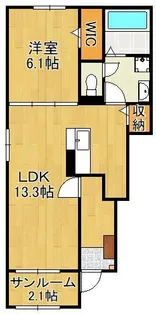 ロータス スクエアB【1階】の間取り