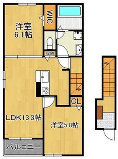 ロータス スクエアB【2階】の間取り