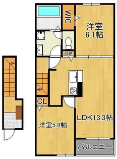 ロータス スクエアB【2階】の間取り