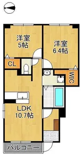 イル ヴェント ヴェルデⅡ【1階】の間取り