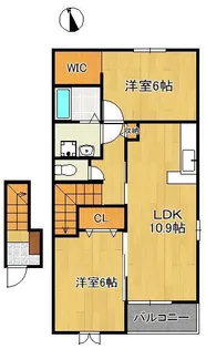 リバーサイド田久Ⅱ【2階】の間取り