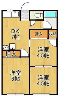 レジアス宮若【2階】の間取り