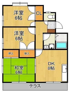 ヴィラ御館山 A棟【1階】の間取り
