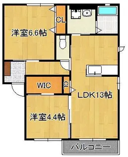 三洋タウン上香月A【1階】の間取り