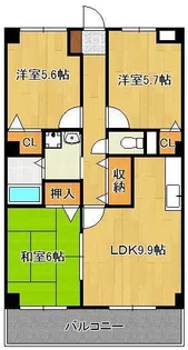 サンヴィレッジOM【1階】の間取り