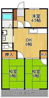 シャトレ三ヶ森Ⅱ【3階】の間取り