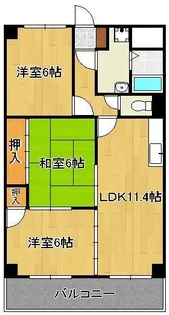 スカール上上津役【8階】の間取り