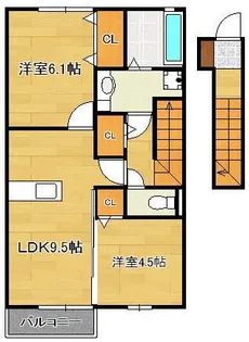 グランドヒルズA【2階】の間取り