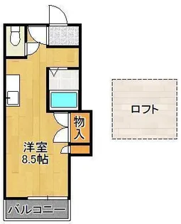 オアシス上津役【1階】の間取り