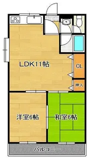 コーポ梶原【2階】の間取り