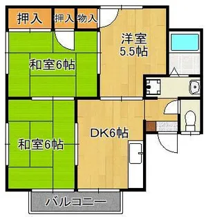 グランデ中央【2階】の間取り