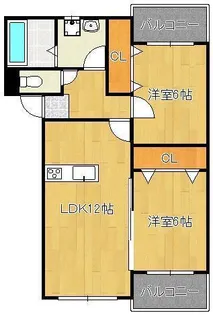 プレステージ加奈陀【1階】の間取り