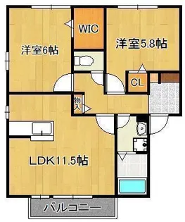 花多来館B棟【2階】の間取り