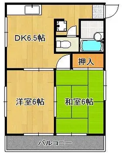 グリーンハイツ小嶺【1階】の間取り