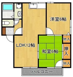 2LDKの間取り画像