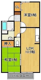 2LDKの間取り画像