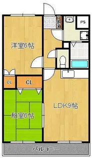 サンローゼ楠橋南【3階】の間取り