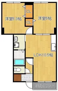 グリーンハウス 永犬丸【1階】の間取り