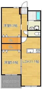 アドバンスM2【2階】の間取り