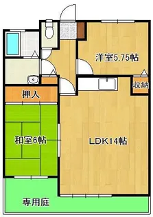 メゾンドウィステリア【1階】の間取り
