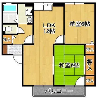 ポサーダ中尾 A棟【2階】の間取り