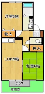 サンセジュール【1階】の間取り