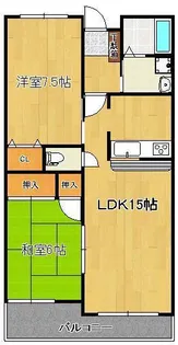 グランビュー華【2階】の間取り