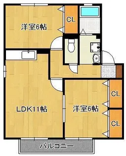 クレール塚の原B【2階】の間取り