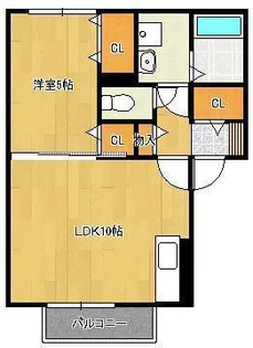 カーサロッソ【2階】の間取り