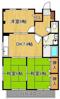 ロージュマン山内【2階】の間取り