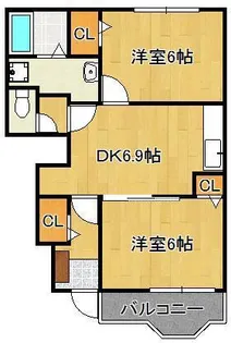 ジュネス馬場 A【1階】の間取り