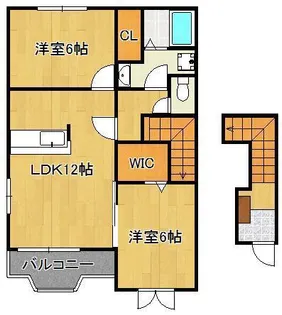 ジュネス馬場 A【2階】の間取り