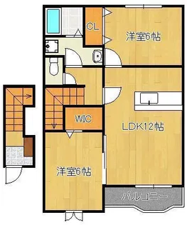 ジュネス馬場 A【2階】の間取り