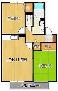 ウィルモアWADA【2階】の間取り