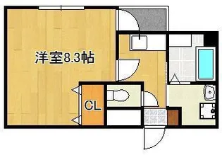 1Kの間取り画像