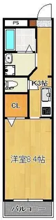 カンフィデンス三ヶ森【4階】の間取り